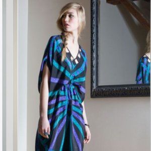 Luna By Josandra Silk Caftan Dress S